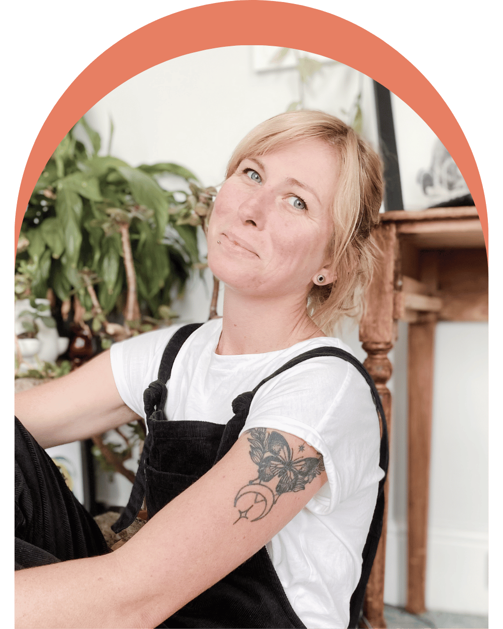 Growth Strategist, Jo Delacourt looking at camera